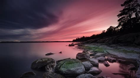Photography Lake Under Coloured Sky During Sunset 4K HD Wallpapers | HD ...